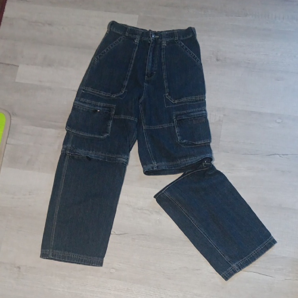 Dark Blue Interchangeable  Cargo Jeans - Picture 3 of 3